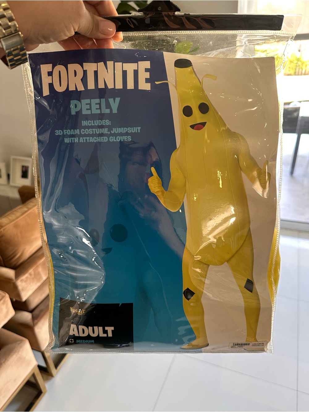 Spirit Fortnite Peely Adult Yellow Banana Costume